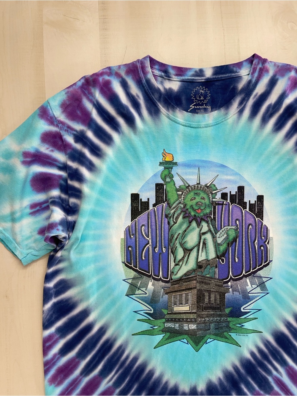 1992 print graphic tee T-shirt Grateful Dead New York Sundog coast to coast - Picture 7 of 8